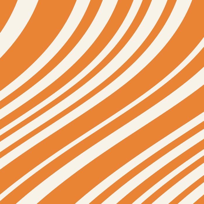 Wavy Stripes XLVI - Retro Orange Coffee Mug Gallery Image 2