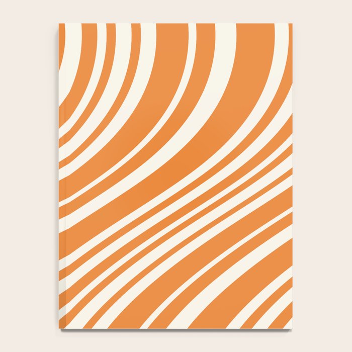 Wavy Stripes XLVI - Retro Orange Notebook Gallery Image 4