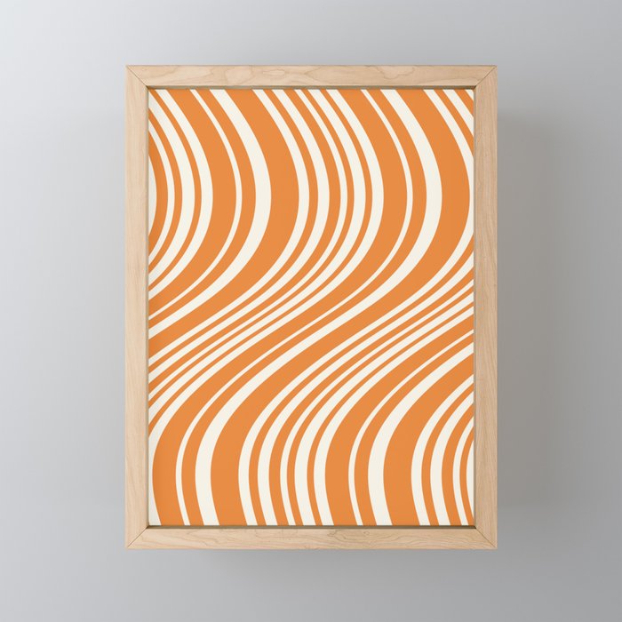 Wavy Stripes XLVI - Retro Orange Mini Art Print Gallery Image 1
