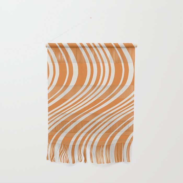 Wavy Stripes XLVI - Retro Orange Wall Hanging Gallery Image 1