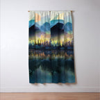 Mountain Lake Under Sunrise Window Curtain Gallery Image 3