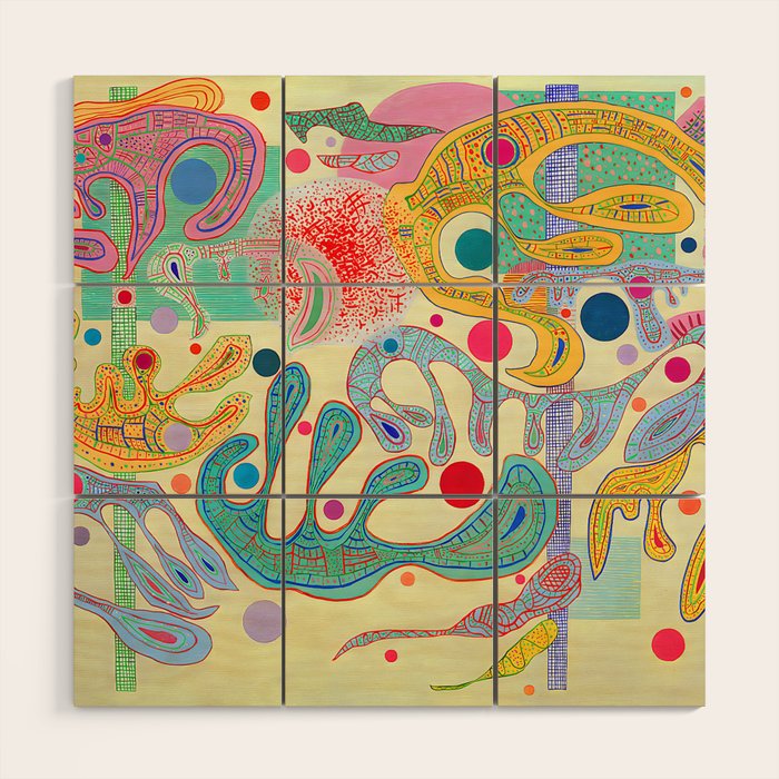Wassily Kandinsky - Capricious Forms Wood Wall Art Gallery Image 1