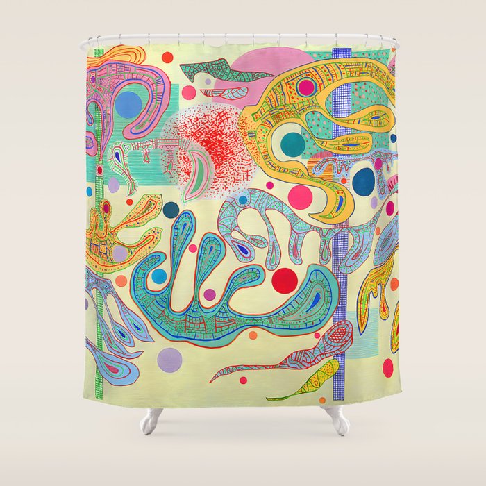 Wassily Kandinsky - Capricious Forms Shower Curtain Gallery Image 1
