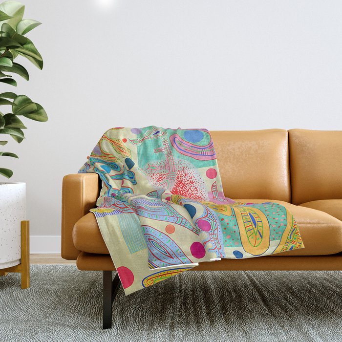 Wassily Kandinsky - Capricious Forms Throw Blanket Gallery Image 1