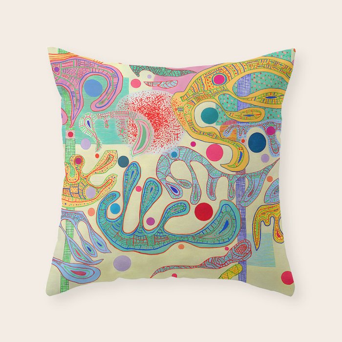 Wassily Kandinsky - Capricious Forms Throw Pillow Gallery Image 6