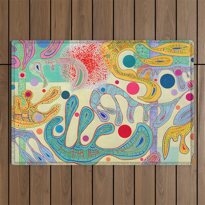 Wassily Kandinsky - Capricious Forms Outdoor Rug Gallery Image 1