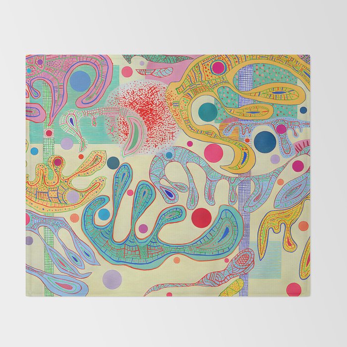 Wassily Kandinsky - Capricious Forms Throw Blanket Gallery Image 2