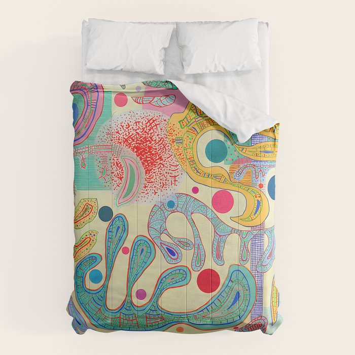 Wassily Kandinsky - Capricious Forms Comforter Gallery Image 1