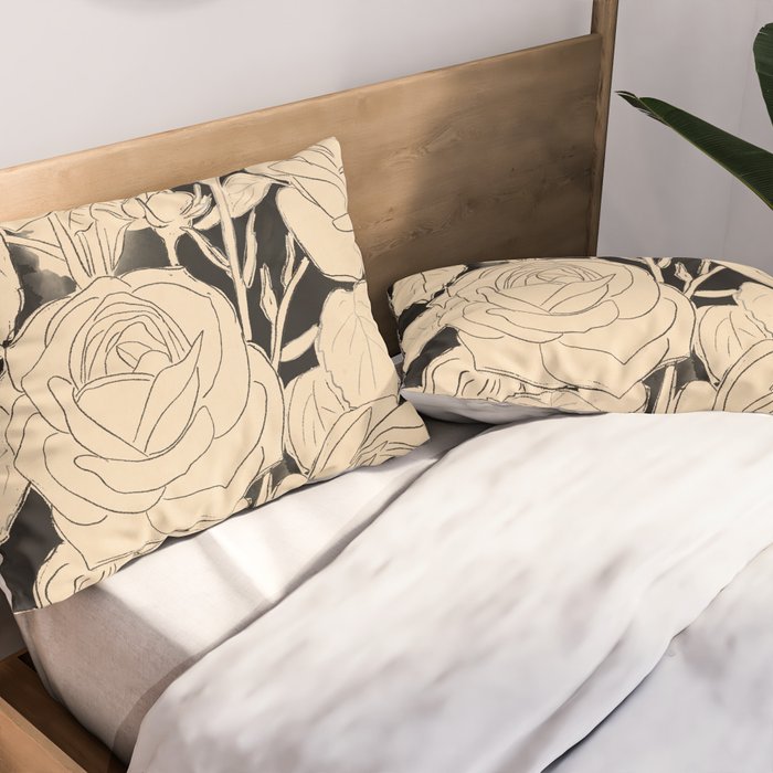 White Roses 3 Pillow Sham Gallery Image 2