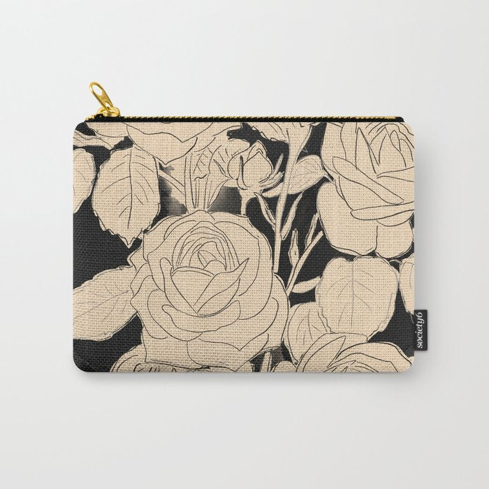 White Roses 3 Carry All Pouch Gallery Image 1