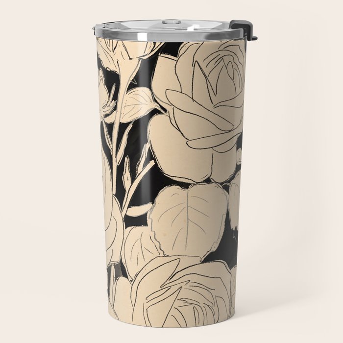White Roses 3 Travel Mug Gallery Image 2