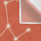 Taurus Zodiac Star Constellation Line Art Coral Red Wall Tapestry Gallery Image 3