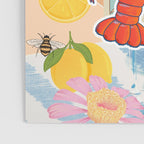 Eclectic Boho Summer Poster ,Good Vibes, Citrus, Sea Life Poster Gallery Image 3