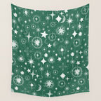 Greenish stellar S Wall Tapestry Gallery Image 4