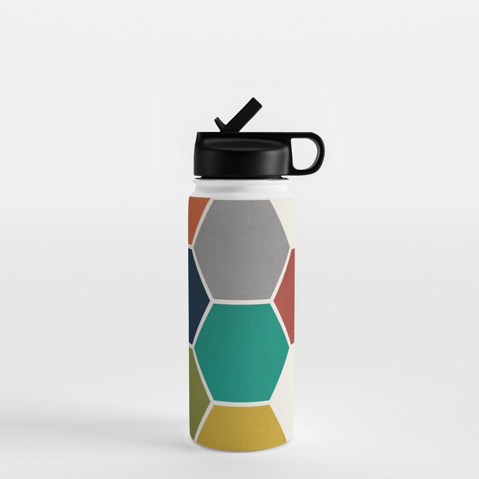 Mid-Century Modern Honeycomb Water Bottle Gallery Image 1