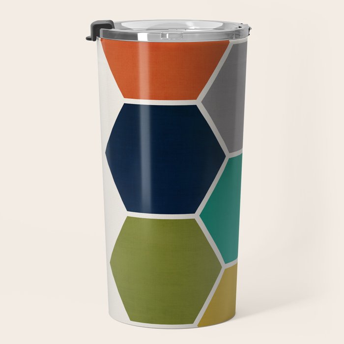 Mid-Century Modern Honeycomb Travel Mug Gallery Image 3