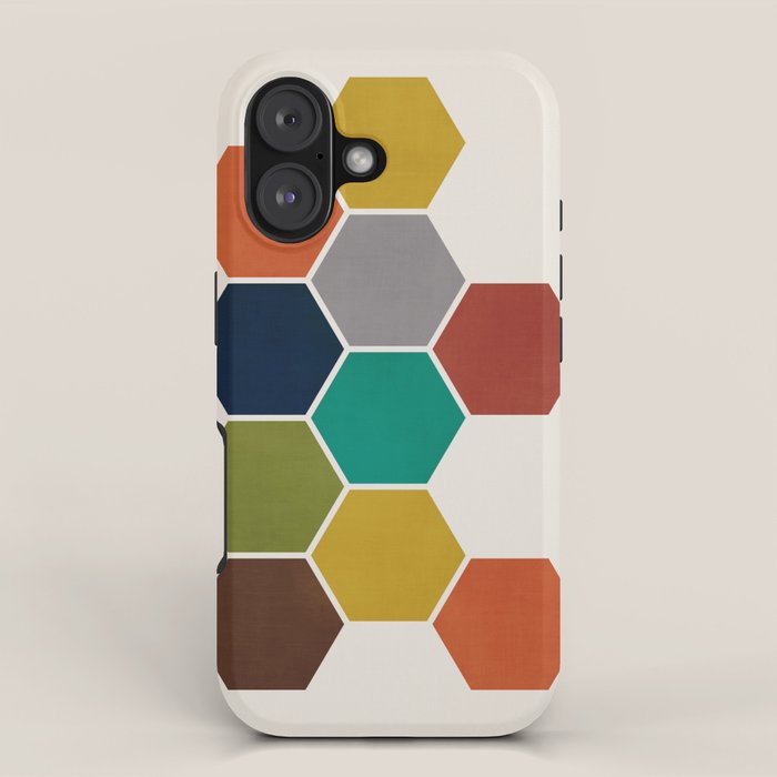 Mid-Century Modern Honeycomb iPhone Case Gallery Image 1