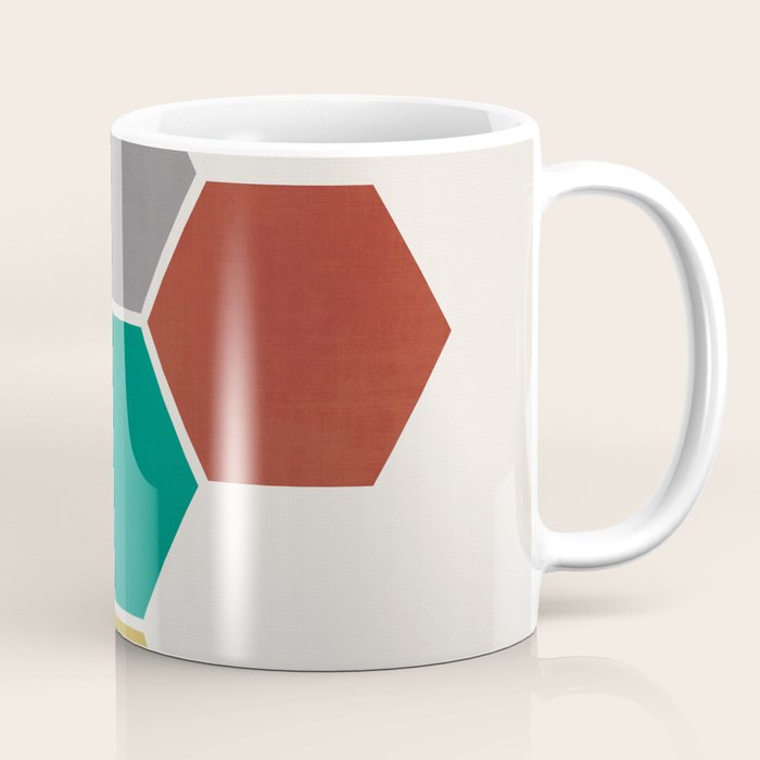 Mid-Century Modern Honeycomb Coffee Mug Gallery Image 1