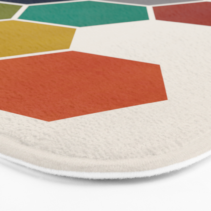 Mid-Century Modern Honeycomb Bath Mat Gallery Image 3