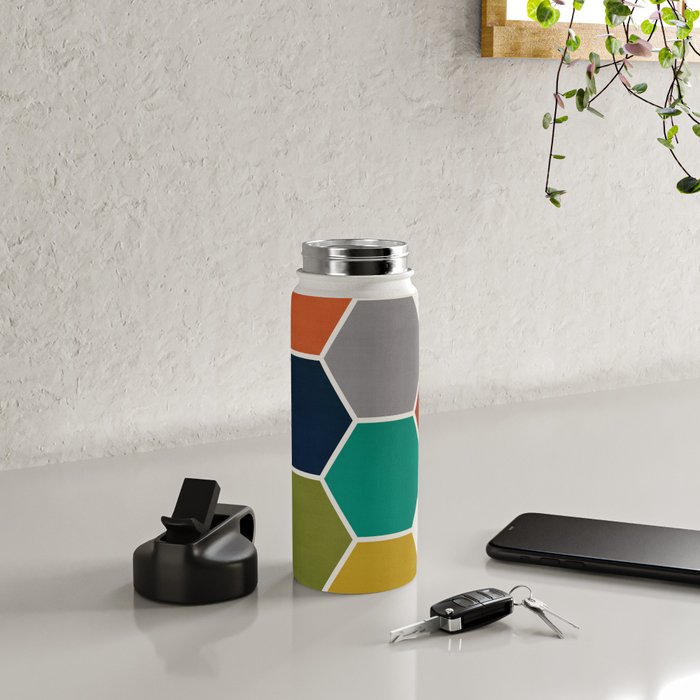 Mid-Century Modern Honeycomb Water Bottle Gallery Image 4