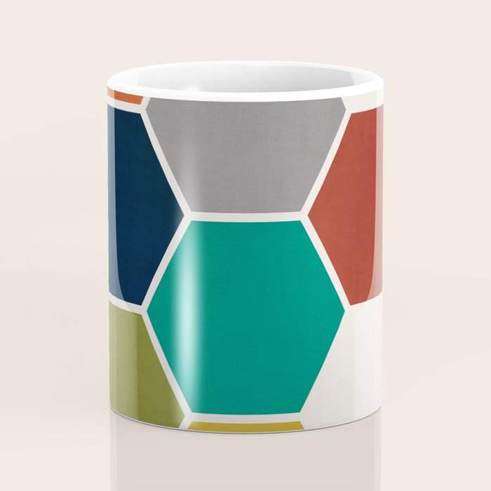 Mid-Century Modern Honeycomb Coffee Mug Gallery Image 4