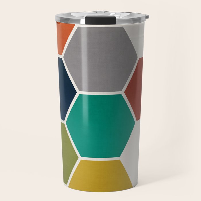 Mid-Century Modern Honeycomb Travel Mug