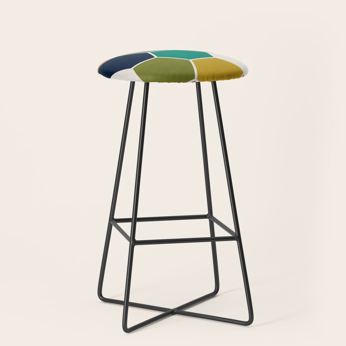 Mid-Century Modern Honeycomb Stool Gallery Image 1