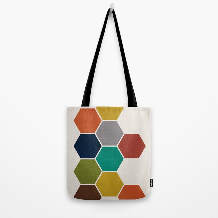 Mid-Century Modern Honeycomb Tote Bag Gallery Image 2
