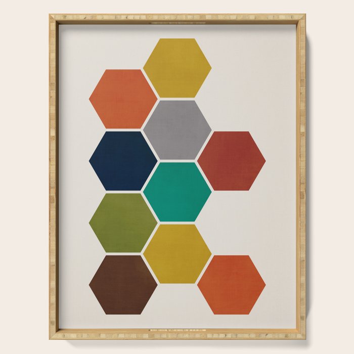 Mid-Century Modern Honeycomb Serving Tray Gallery Image 1
