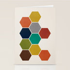 Mid-Century Modern Honeycomb Stationery Card Gallery Image 2