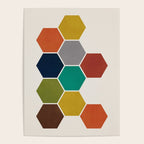 Mid-Century Modern Honeycomb Poster Gallery Image 4