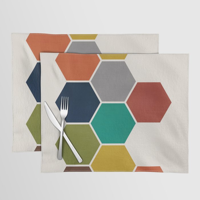 Mid-Century Modern Honeycomb Placemat Gallery Image 1