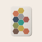 Mid-Century Modern Honeycomb Bath Mat Gallery Image 1