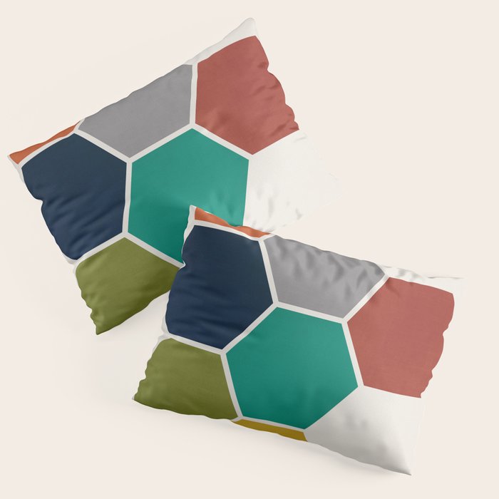 Mid-Century Modern Honeycomb Pillow Sham Gallery Image 3