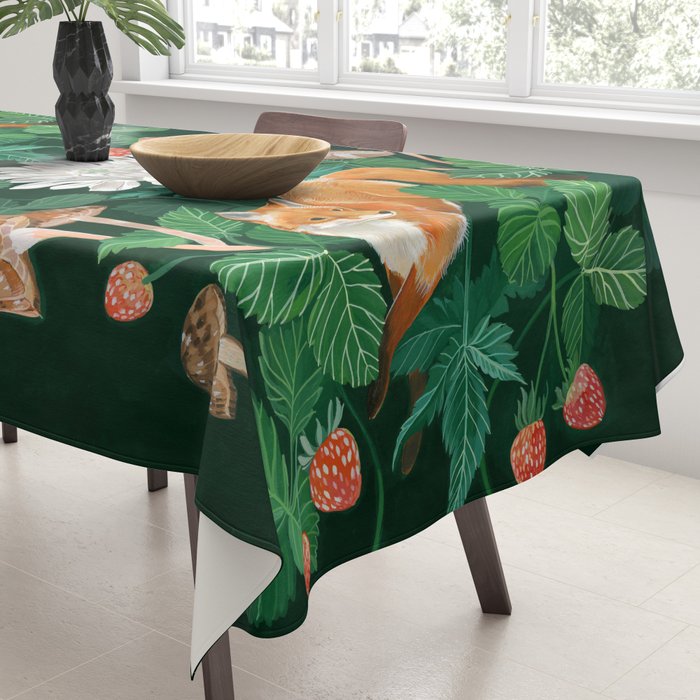 Strawberry Fox Tablecloth Gallery Image 3