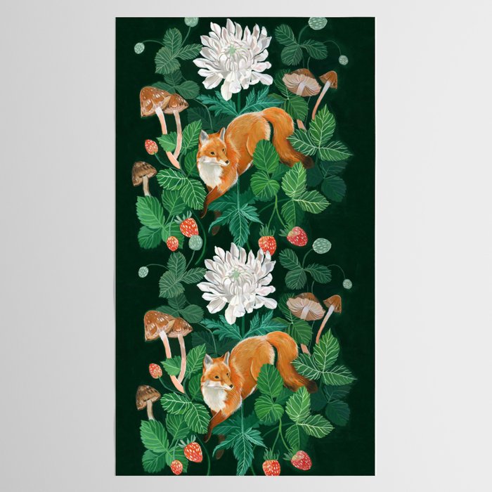 Strawberry Fox Tablecloth Gallery Image 2