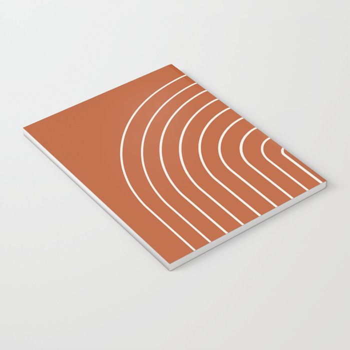 Minimal Arch XX Red Modern Geometric Lines Notebook Gallery Image 3
