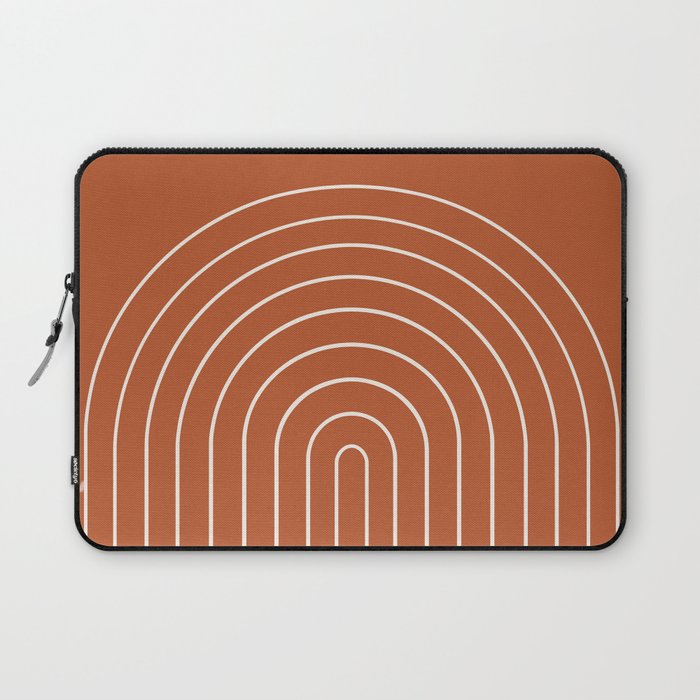 Minimal Arch XX Red Modern Geometric Lines Laptop Sleeve Gallery Image 1