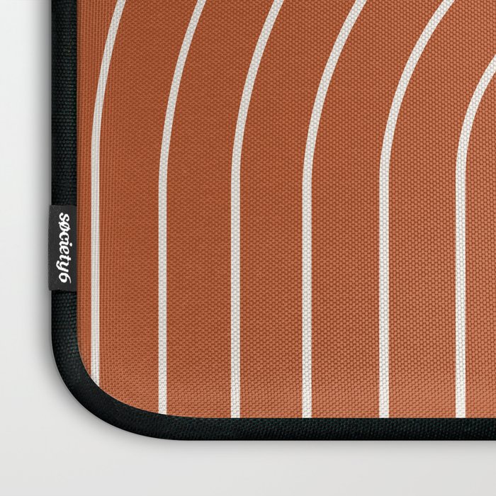 Minimal Arch XX Red Modern Geometric Lines Laptop Sleeve Gallery Image 3