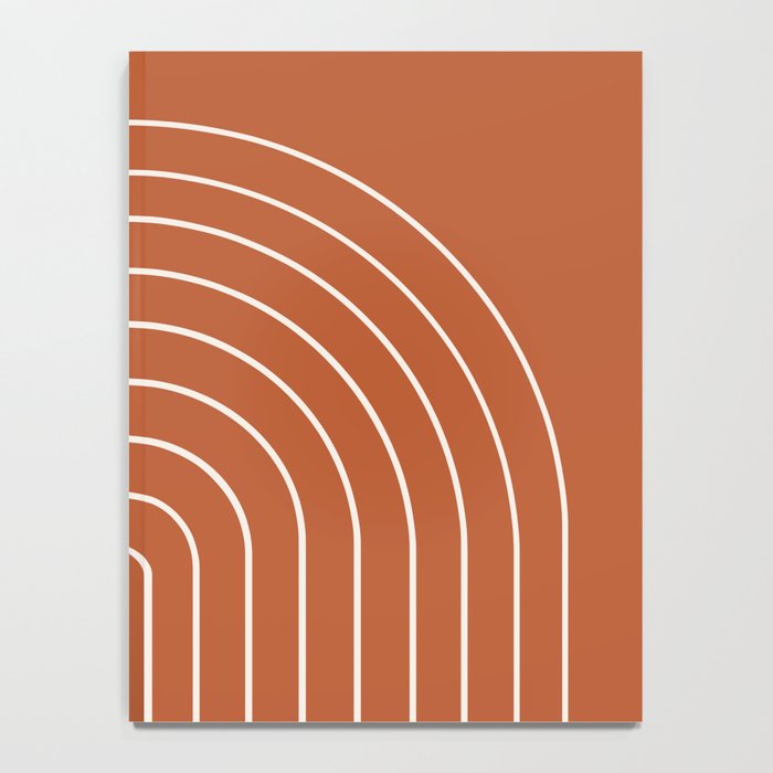 Minimal Arch XX Red Modern Geometric Lines Notebook Gallery Image 4