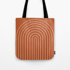 Minimal Arch XX Red Modern Geometric Lines Tote Bag Gallery Image 1