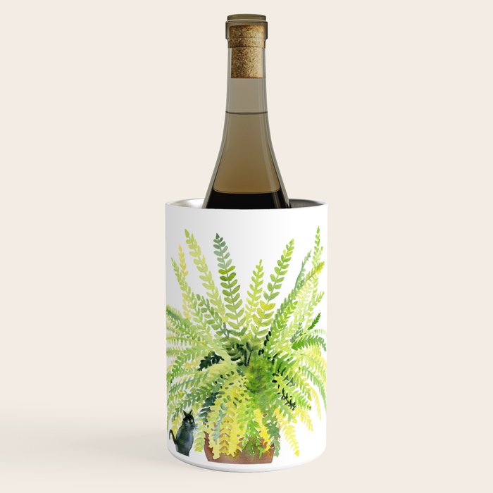Cat and Fern Wine Chiller Gallery Image 1