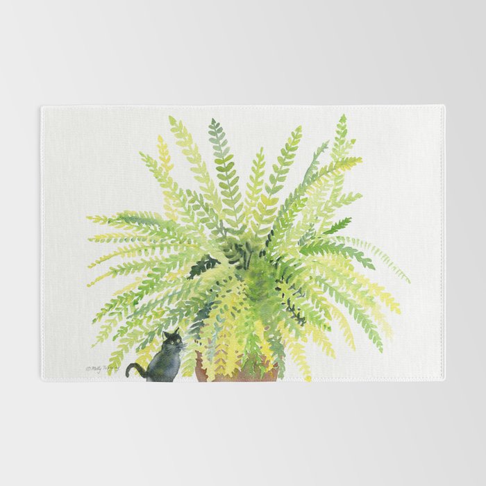 Cat and Fern Rug Gallery Image 2
