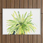 Cat and Fern Outdoor Rug Gallery Image 1