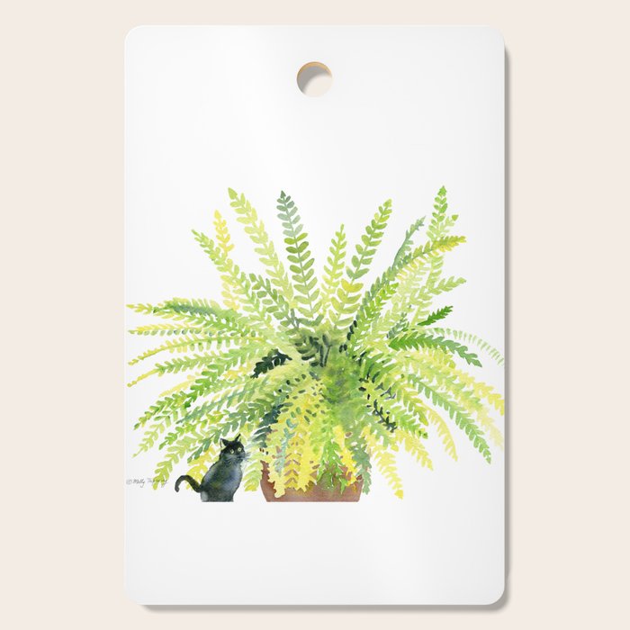 Cat and Fern Cutting Board Gallery Image 1