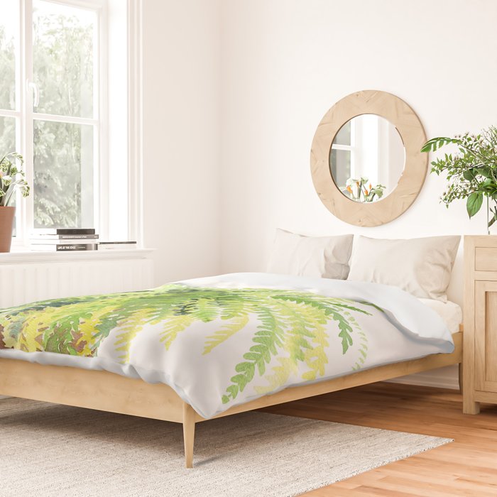 Cat and Fern Duvet Cover Gallery Image 2