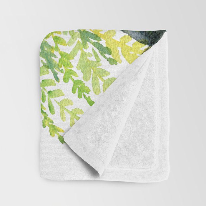 Cat and Fern Throw Blanket Gallery Image 3
