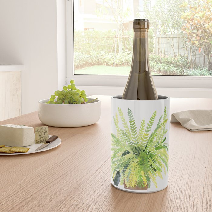 Cat and Fern Wine Chiller Gallery Image 4