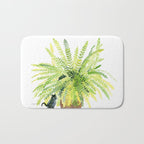 Cat and Fern Bath Mat Gallery Image 1