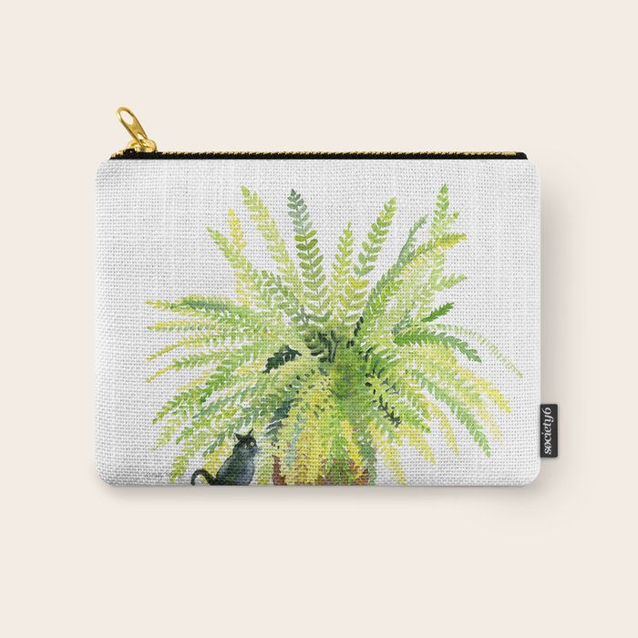 Cat and Fern Carry All Pouch Gallery Image 1
